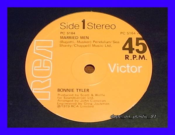 Bonnie Tyler/Married Men / If You Ever Need Me Again/UK Original/5点以上で送料無料、10点以上で10%割引!!!/12'_画像1
