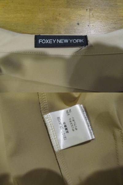 フォクシーニューヨークNY 変形ベルト付デザインジャケット
