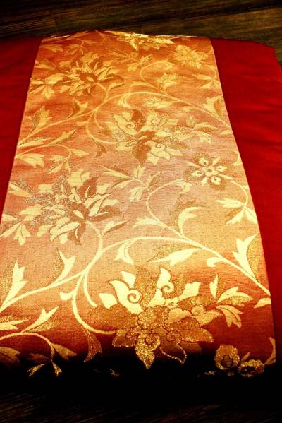 ★豪華絢爛 正絹帯地 座布団 2枚 ハンドメイド 著物手作り １ 創(chuàng)作和雑貨★