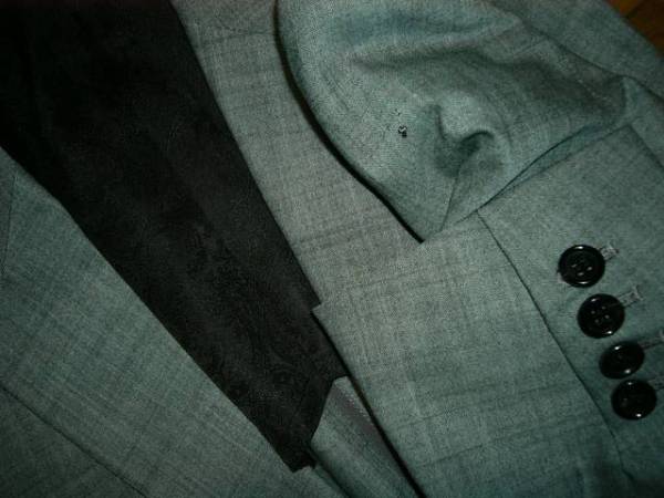 新品 SHELLAC シェラック テ－ラードジャケット 46 灰 薄手 スーツ・フォーマル 定価54000円_画像3