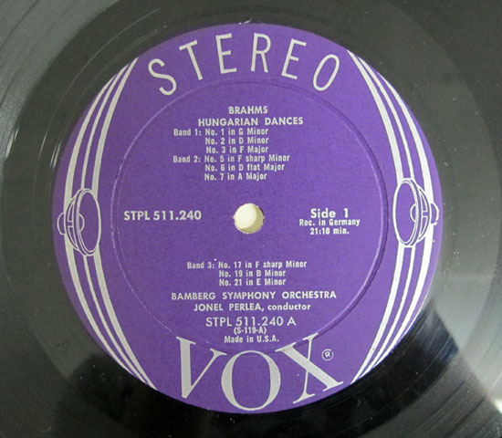 ◆DVORAK/BRAHMS◆VOX STEREO_画像3