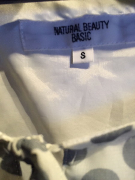 NATURAL BEAUTY BASICナチュラルビューティードットブラウス安値
