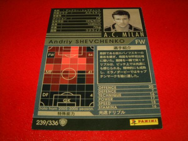 * распроданный *[WCCF 05-06 239] чёрный [ and Lee *shef чейнджер ko]* Milan 