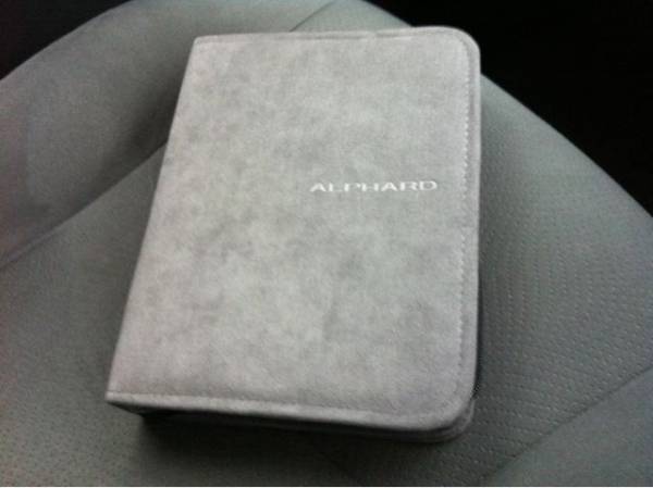 *TOYOTA ALPHARD ALCANTARA MANUAL CASE* Toyota Alphard alcantara manual case owner manual case manual case vehicle inspection certificate inserting 