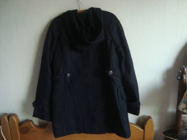 AS KNOW AS: dark blue. with a hood . duffle coat with cotton 