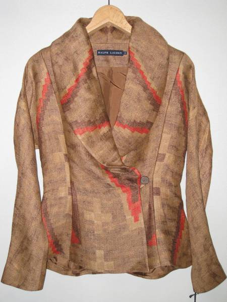  обычная цена 12 десять тысяч USA производства Ralph Lauren CORDOBAneitib рисунок linen× шелк жакет 9 Ralph Lauren стандартный новый товар высококлассный 