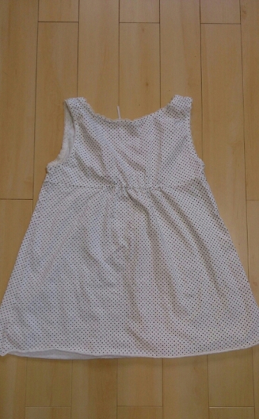  XLレース×水玉ドット柄UNIQLO Aラインチュニックタンク
