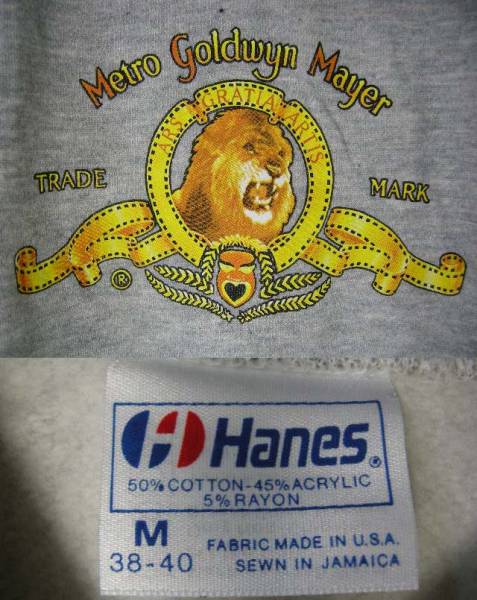 Metro Goldwyn Mayer MGM 80s VINTAGE デッドストック Metro Goldwyn Mayer MGM 80s VINTAGE デッドストック