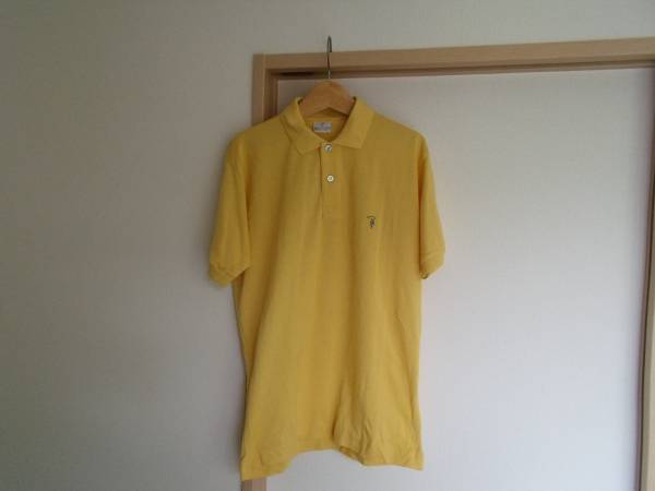 MADE IN ITALY TRUSSARDI POLO SHIRTS イタリア製 ポロシャツ 黄_画像1