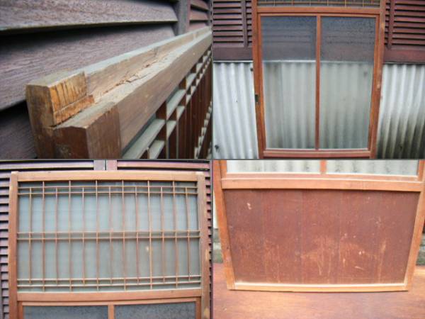 M2739 old sliding door antique fittings Kyoto old Japanese-style house retro glass go in 