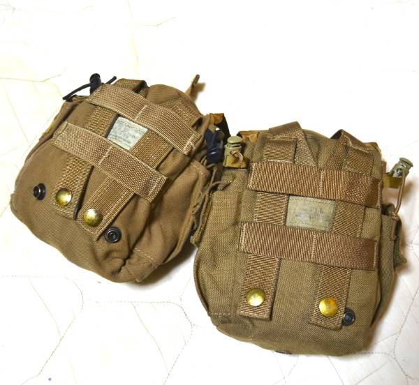 格安 実物 米軍放出品 USMC コヨーテ 1QT ポーチ 2つセット bduの画像3