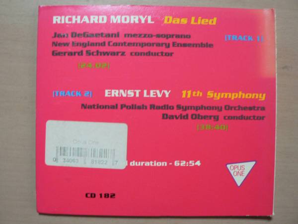 CD richard moryl/OPUS ONE Das Lied ernst levy_画像2