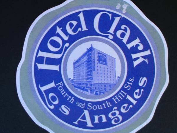 ▽▼13401▼▽＜LABEL＞ダルトン*オールドホテルラベルズ＠HOTEL CLARK＊LOS ANGELES_画像1