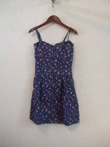 LIZLISA Denim маленький цветочный принт Cami платье (USED)80114
