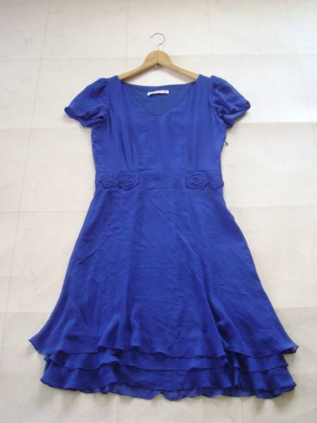 ungaro fuchsia イタリア製シルクワンピースドレス size42
