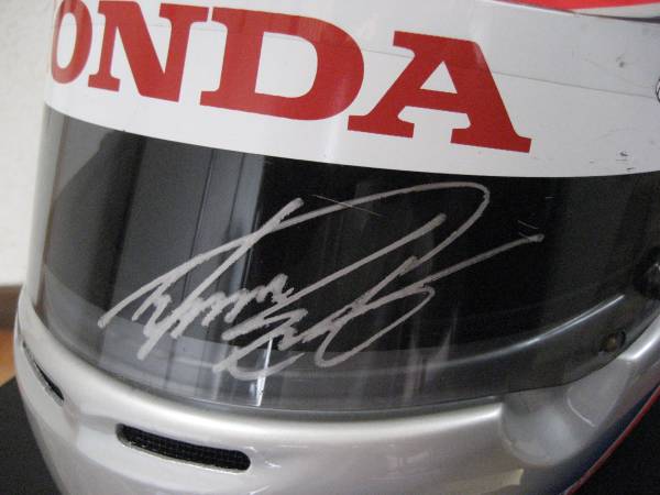 *2004 год Takuma Sato копия шлем реальное использование автограф входить с козырьком 