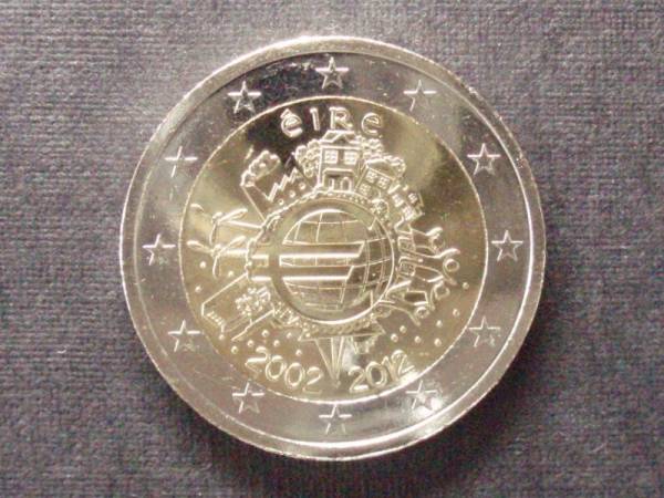 アイルランド　２ユーロ記念　２０１２年　ユーロ通貨１０周年_画像1