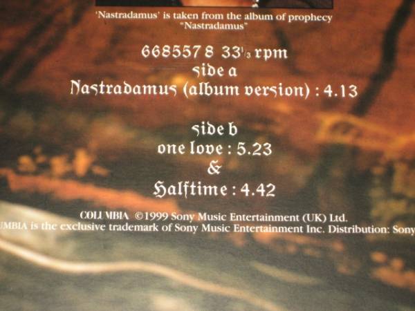 Nas - Nastradamus / One Love / Halftime // 5点送料無料 12''_画像3