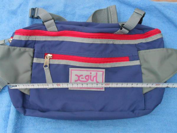 * for women /X-girl/ waist bag / blue color / width : approximately 35.