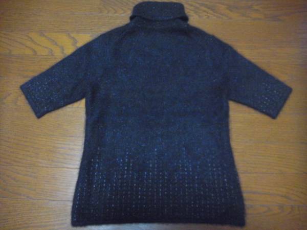 ROPE Rope short sleeves Anne gola* nylon knitted high‐necked sweater black M