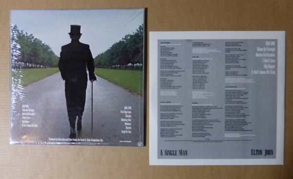ELTON JOHN「A SINGLE MAN」米ORIG[初回MCA茶]シュリンク美品