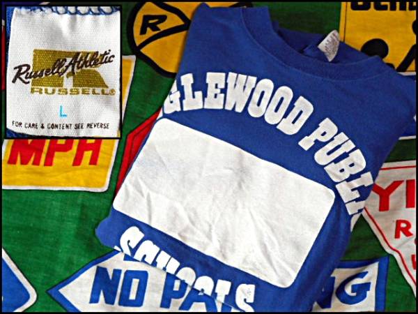 ☆希少なダブルフェイスでオススメな1枚☆Made in USA制アメリカ制RussellラッセルビンテージプリントTシャツ70年代70s金タグゴールドタグ