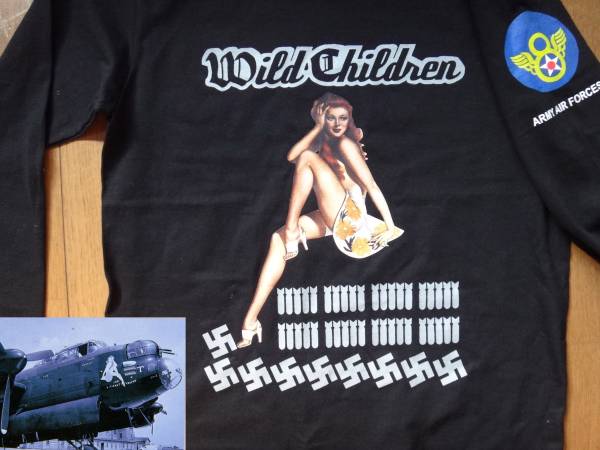 フライトジャケット風 ロングTシャツ Wild Children 　　　　　03_画像2