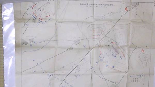 戦前　首山堡付近歩兵第三十四聯隊攻撃実施略図　古地図
