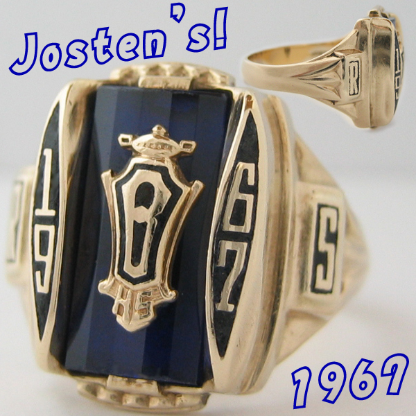 * including postage SALE* college ring 1967 blue Vintage rockabilly beautiful immediately!!!