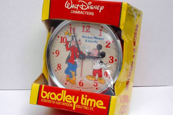 即決 未開封 BRADLEY ミッキーマウス ＆ グーフィー 目覚まし時計 ブラッドレイ