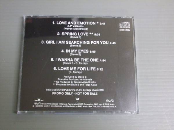 *STEVIE B/Love and Emotion★プロモ・CD_画像2