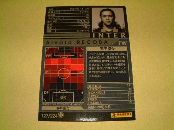 *絶版*[WCCF 04-05 127]黒[アルバロ?レコバ]★インテル
