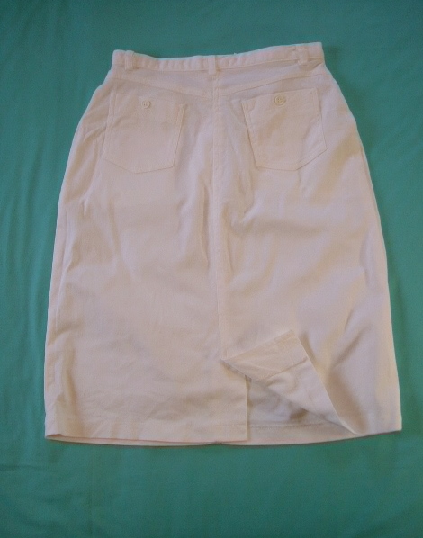 ◆スカート◆カネボウ繊維日本製白いコットンタイト_画像3
