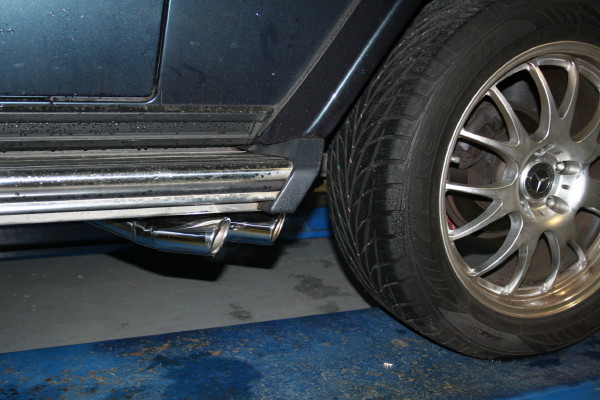 # Benz W463 for previous term rear muffler # oval tail 