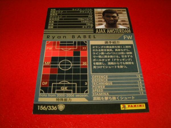 *絶版*[WCCF 05-06 156]白[ライアン?バベル]★アヤックス★