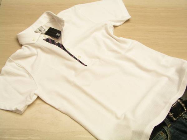 特価品！☆TKタケオキクチ☆高級(jí)ポロ/2/M/白.,.