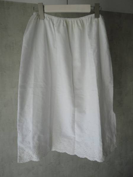 今季一番 ★60s ペチコート バラ刺繍 コットン フランス ヴィンテージ スカート