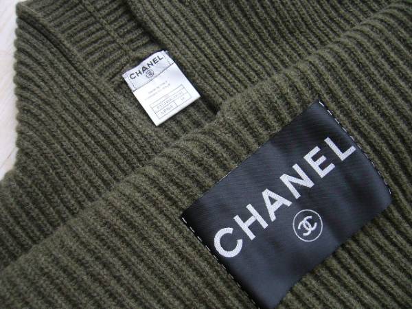 CHANELシャネルのカシミアニット☆ワンピース風(fēng)☆カーキ