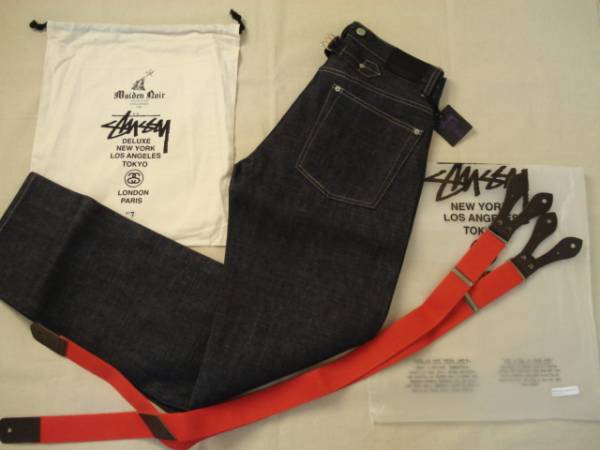Stussy Deluxe × Maiden Noir Denim 32inch 限定100本 國內(nèi)？本 ステューシー メイデン?ノア ジーンズ NY LA LONDON TOKYO PARIS