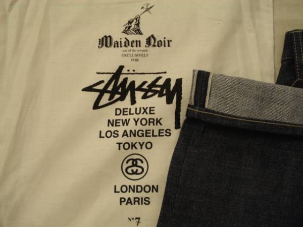 Stussy Deluxe × Maiden Noir Denim 32inch 限定100本 國內(nèi)？本 ステューシー メイデン?ノア ジーンズ NY LA LONDON TOKYO PARIS