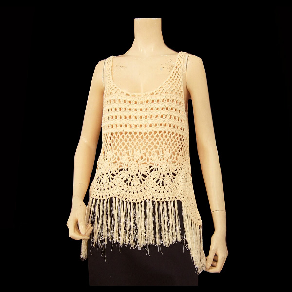 QT tag equipped * Laguna Moon *.... braided * beautiful fringe knitted 