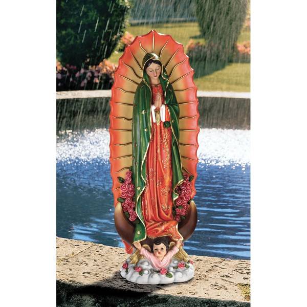 グアダルーペの聖母像 キリスト教彫刻置物宗教美術ガーデニング屋外オーナメントオブジェガーデン庭雑貨飾りフィギュア庭園アクセント小物