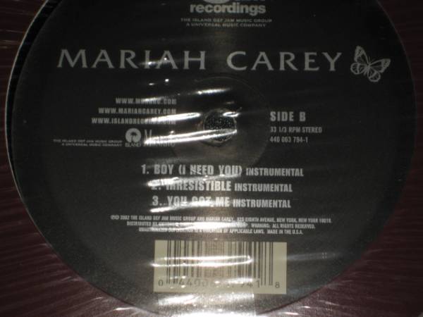 Mariah Carey - Boy(I Need You) FT Cam'ron //5点送料無料 12''_画像3