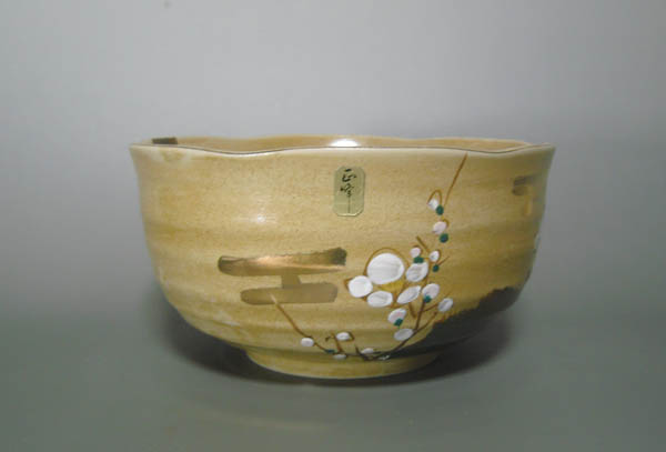 骨董市y 京焼 清水焼 菓子器 鉢 深鉢 共箱 平安 正峰 仁清 胴径18.8cm_画像2