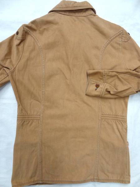 ビンテージ WRANGLER ラングラー 希少 70S モールスキン 素材 4ポケット サファリ ジャケット 茶 オレンジ レア 珍品 USA制 サイズ 中間色