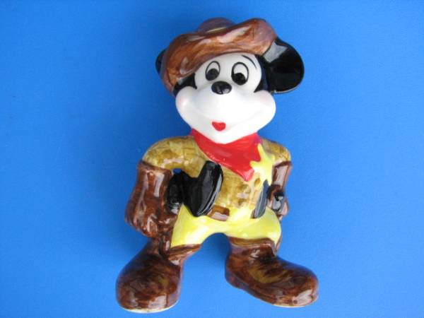 👌ばっちり! ◆ディズニー ◆『ミッキー「保安官」勇士』◆陶器製の置物◆ ⭕🐭 _画像1