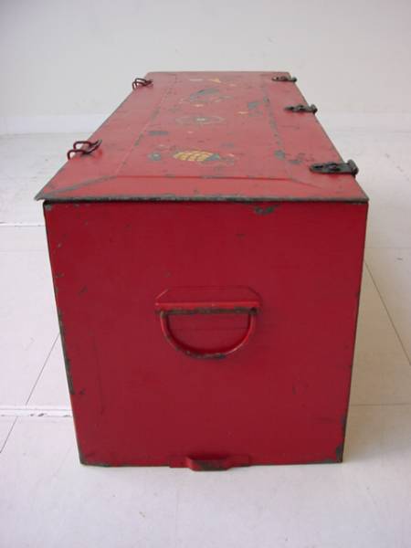 ヤフオク! - 50s Steamer Tin Trunk Box ブロカント工業系ブ...
