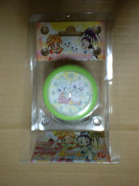 ★ ふたりはプリキュア スプラッシュスター 時(shí)計(jì) 黃緑 吸盤 ★