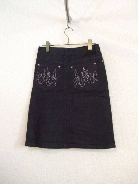 MIRACLE WOMNスタッズ付台形膝丈スカート（USED）12315)_画像3