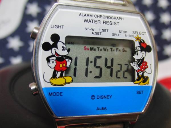 * не использовался * Seiko * цифровой датчик времени * новый товар * Mickey & minnie * на данный момент разряженная батарея б/у товар товар!*